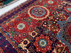 Premium Quality Beljik Rug – 9.11x13.4 ft Handmade Wool | Rich Red & Navy Blue | Luxurious Oriental Carpet | Persian Design for Living Room