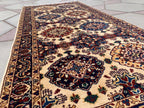 3x7ft, Afghan Runner– Turkmen Handmade Afghan Wool Hallway Rug – Tribal Oriental Carpet – Elegant Long Runner for Entryway or Hall 203x94cm