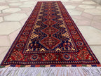 3x10ft, Afghan Turkmen Runner – Yousafi Naksha High Pile Wool Rug – Handmade Hallway Carpet – Tribal Long Runner – Best Quality Afghan Rug
