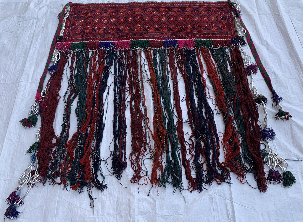 Wall Hanging Hand-woven Jalar with Long Tassels–4 Ft Wide Boho Decor |Cotton Macrame Wall Art | Perfect For Kitchen and Doorway or Bedroom.