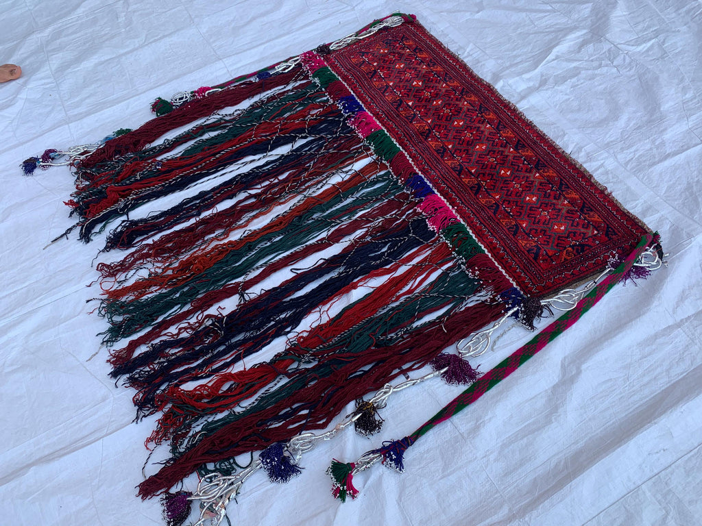 Wall Hanging Hand-woven Jalar with Long Tassels–4 Ft Wide Boho Decor |Cotton Macrame Wall Art | Perfect For Kitchen and Doorway or Bedroom.