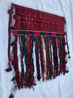 Wall Hanging Hand-woven Jalar with Long Tassels–4 Ft Wide Boho Decor |Cotton Macrame Wall Art | Perfect For Kitchen and Doorway or Bedroom.