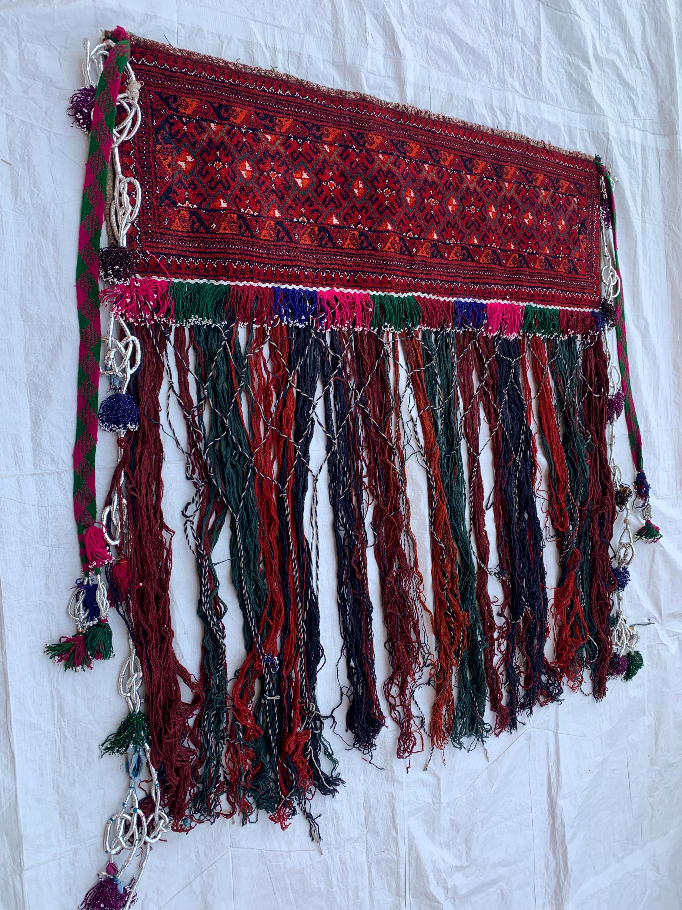 Wall Hanging Hand-woven Jalar with Long Tassels–4 Ft Wide Boho Decor |Cotton Macrame Wall Art | Perfect For Kitchen and Doorway or Bedroom.