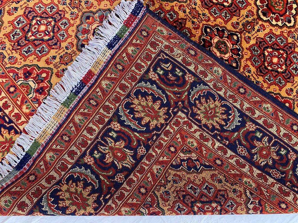 5x7 Handmade Khorjin Rug 6.8x4.11 ft – Tribal Wool Area Rug | Geometric Carpet | Oriental Afghan Decor | Living Room or Office Floor Rug