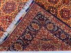 5x7 Handmade Khorjin Rug 6.8x4.11 ft – Tribal Wool Area Rug | Geometric Carpet | Oriental Afghan Decor | Living Room or Office Floor Rug