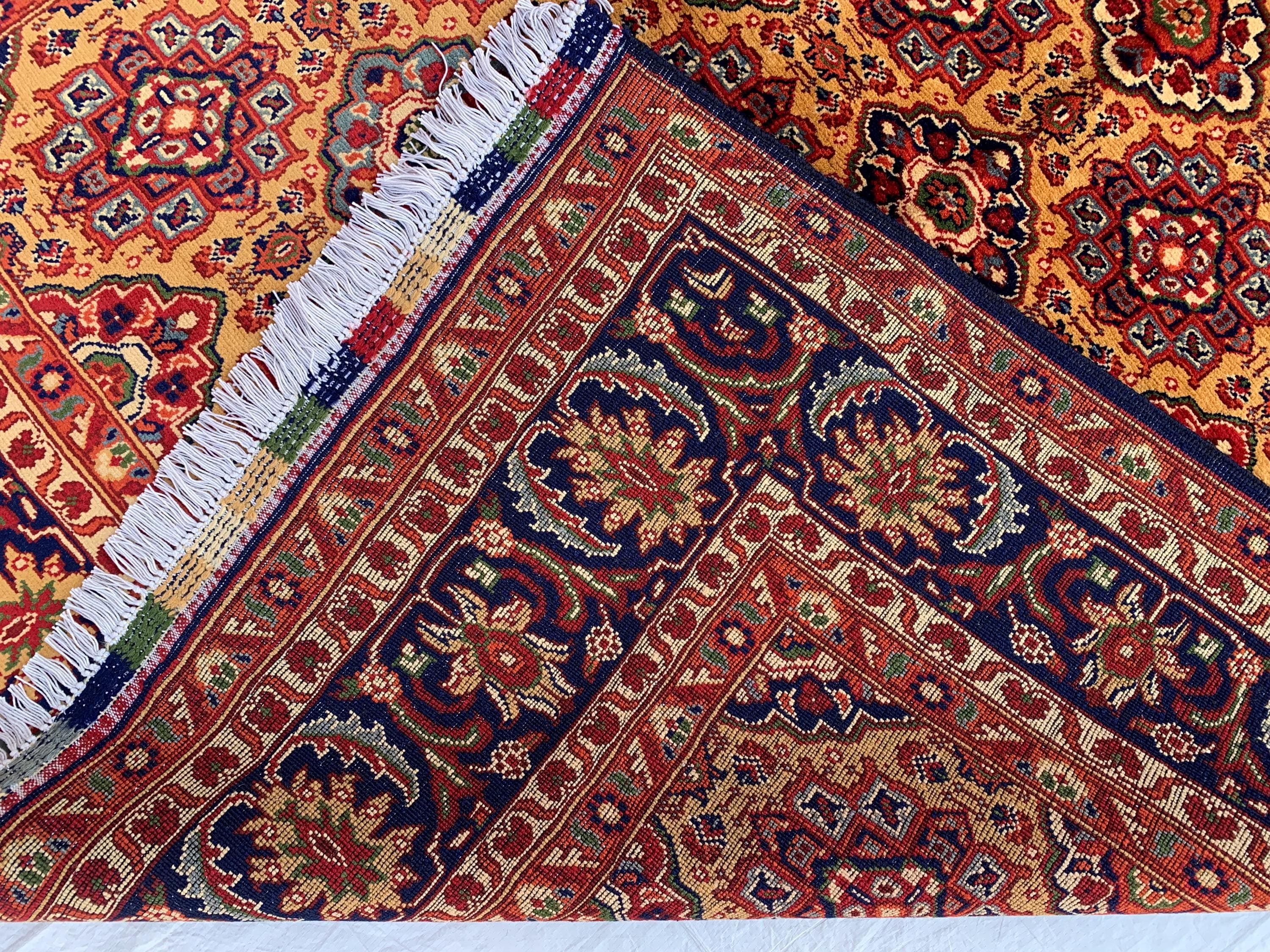 5x7 Handmade Khorjin Rug 6.8x4.11 ft – Tribal Wool Area Rug | Geometric Carpet | Oriental Afghan Decor | Living Room or Office Floor Rug