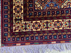 8x12Ft, Afghan Kashi Rug – Large Handmade Wool Tribal Carpet |Oriental Area Rug |Traditional Afghan Wool Rug for Living Room or Office Decor