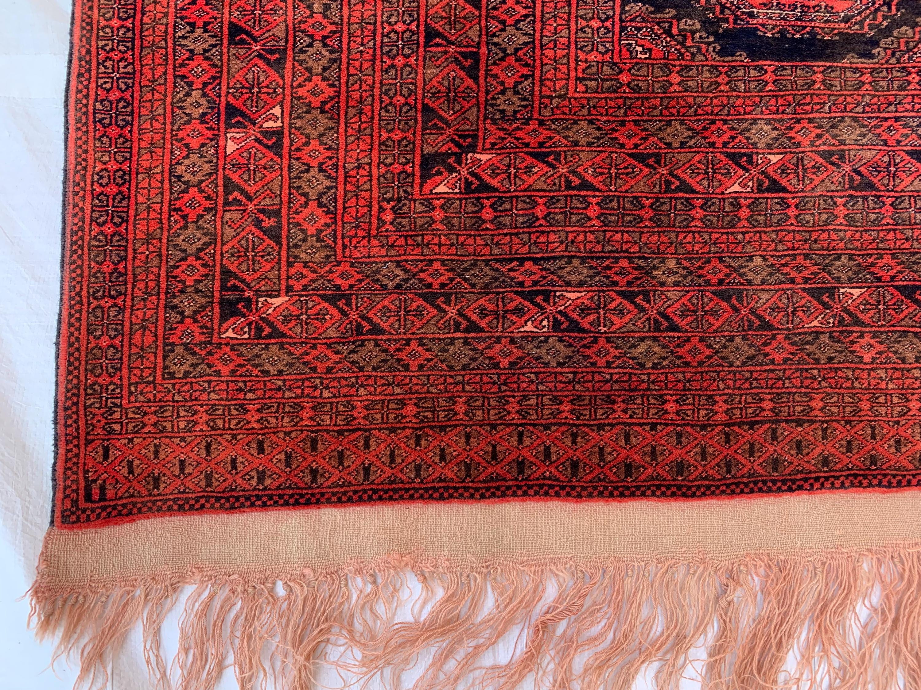 6x10 Vintage Sabika Naksha Rug –Handwoven Oriental Carpet, Tribal Geometric Wool Rug, Boho Decor, Large Area Rug, Collectible Rug 293x197cm