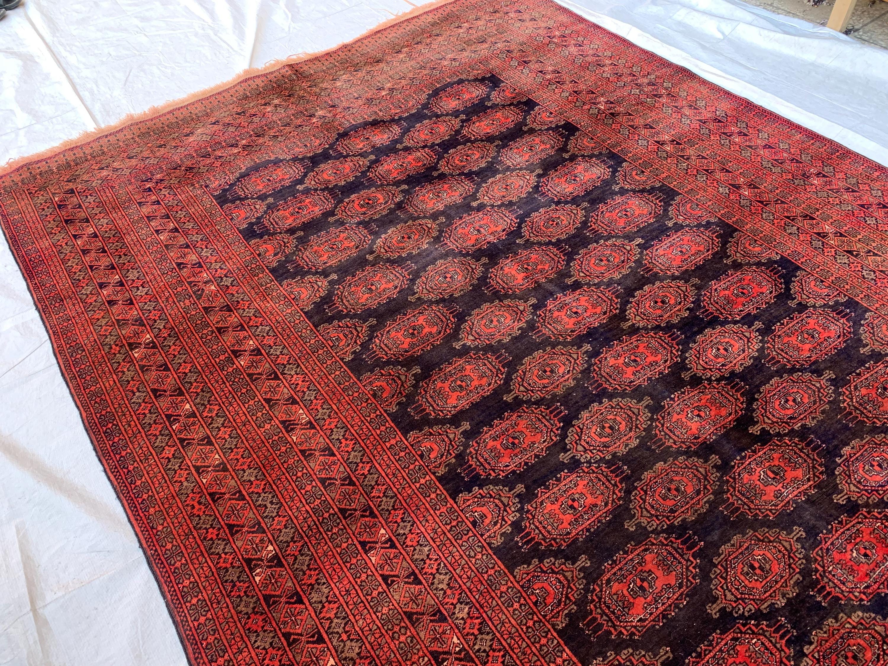 6x10 Vintage Sabika Naksha Rug –Handwoven Oriental Carpet, Tribal Geometric Wool Rug, Boho Decor, Large Area Rug, Collectible Rug 293x197cm