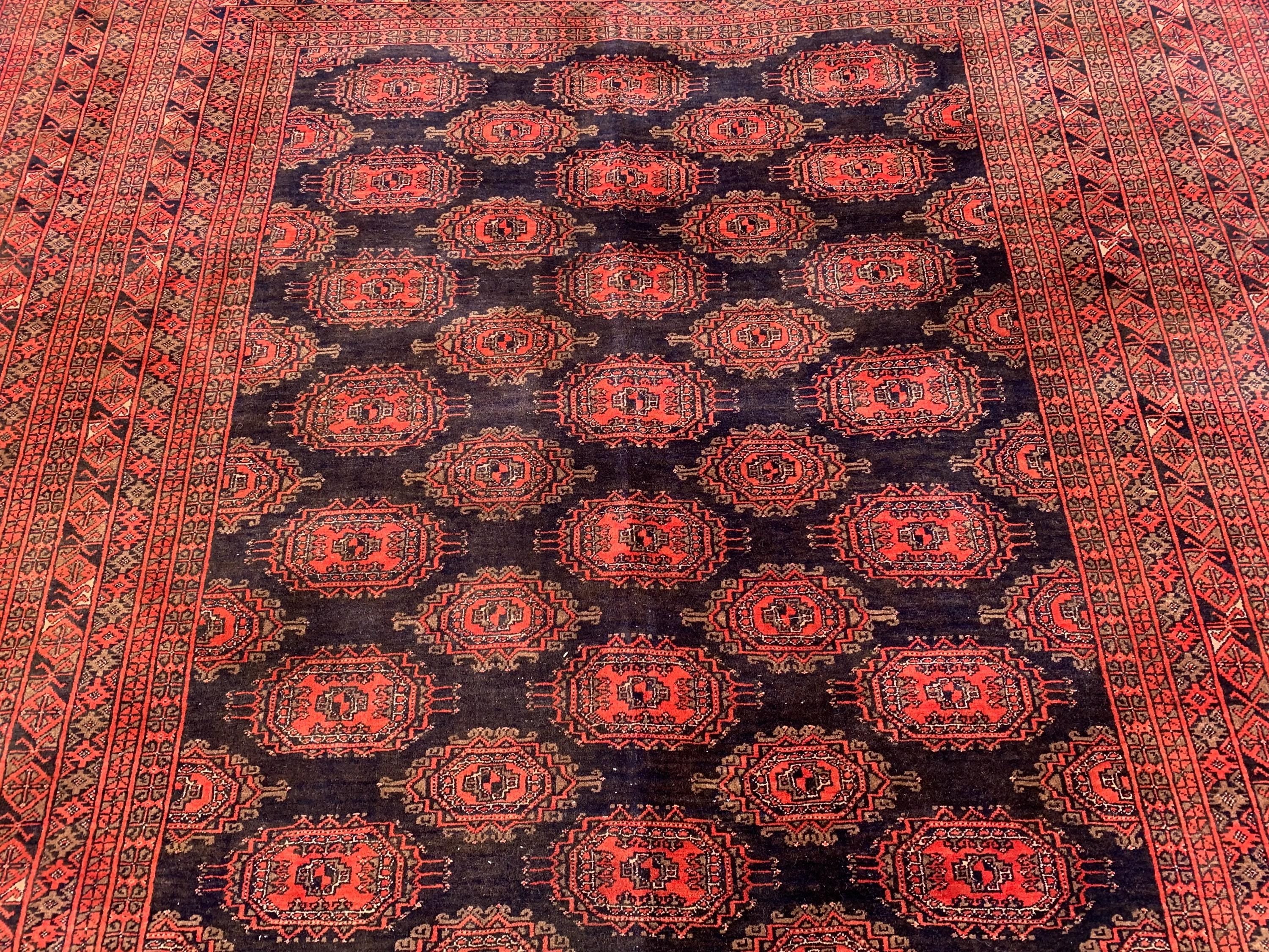 6x10 Vintage Sabika Naksha Rug –Handwoven Oriental Carpet, Tribal Geometric Wool Rug, Boho Decor, Large Area Rug, Collectible Rug 293x197cm