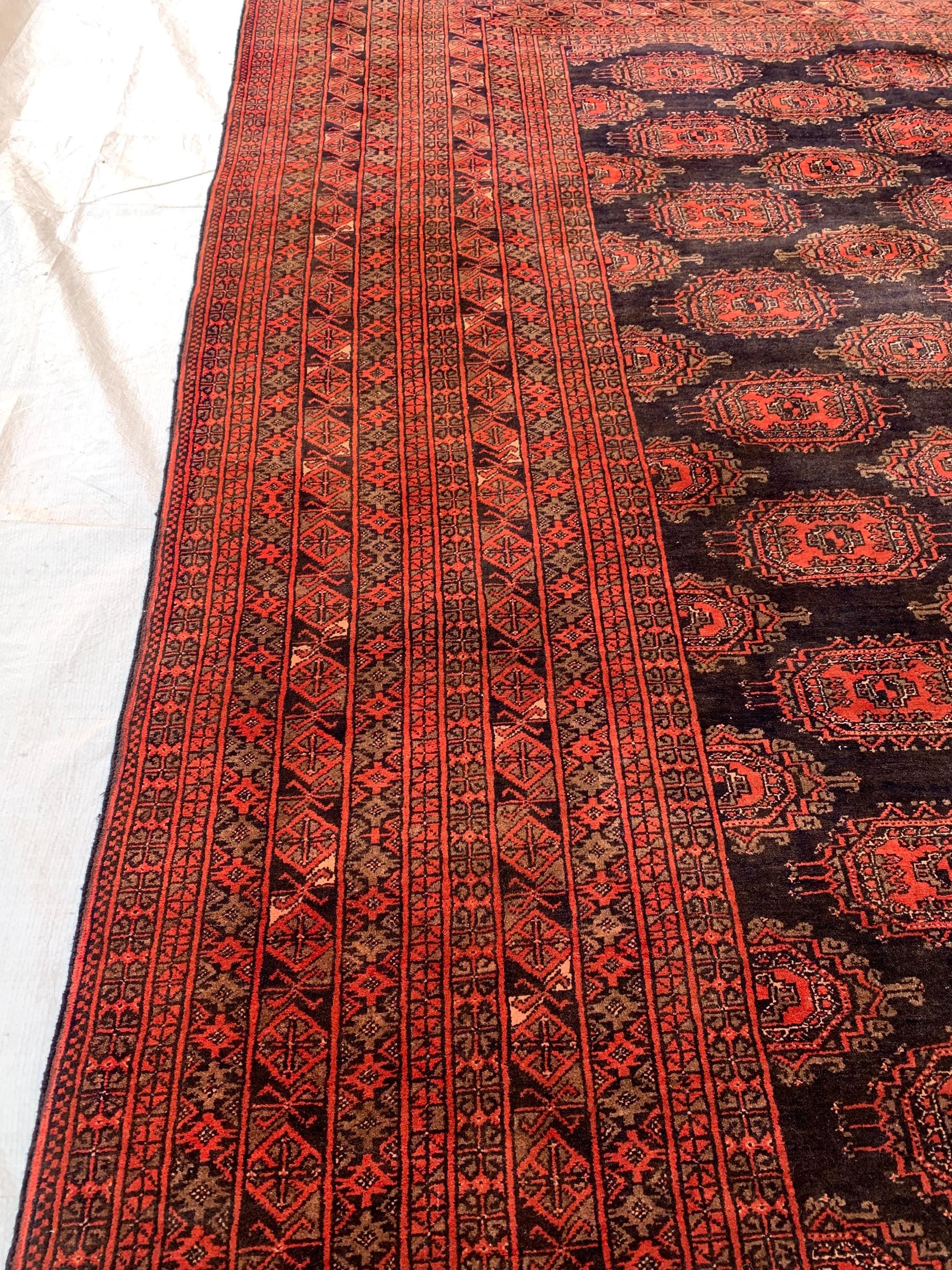 6x10 Vintage Sabika Naksha Rug –Handwoven Oriental Carpet, Tribal Geometric Wool Rug, Boho Decor, Large Area Rug, Collectible Rug 293x197cm
