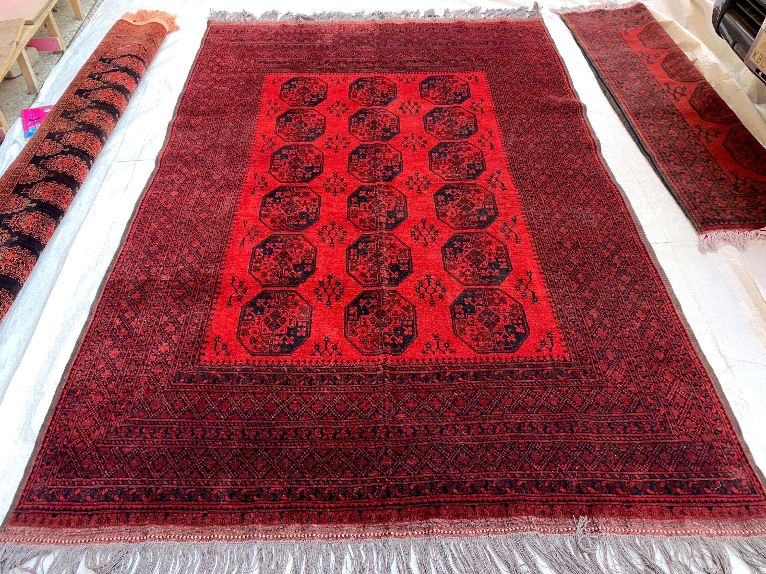 Vintage Filpie Rug 7x10Ft –Handwoven Tribal Wool Area Rug, Geometric Oriental Carpet, Boho Home Decor, Collectible Unique Rug 298x196cm