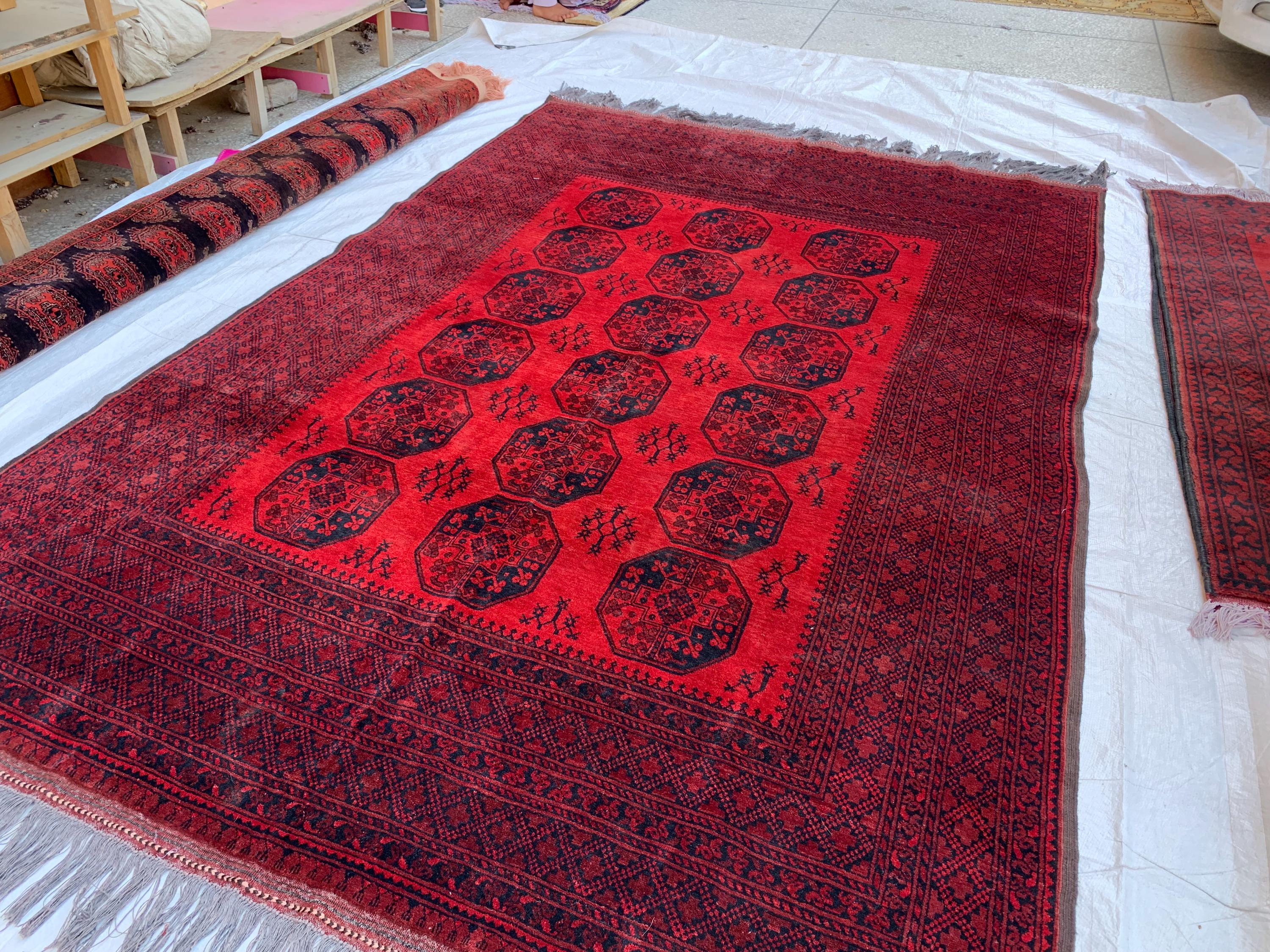 Vintage Filpie Rug 7x10Ft –Handwoven Tribal Wool Area Rug, Geometric Oriental Carpet, Boho Home Decor, Collectible Unique Rug 298x196cm