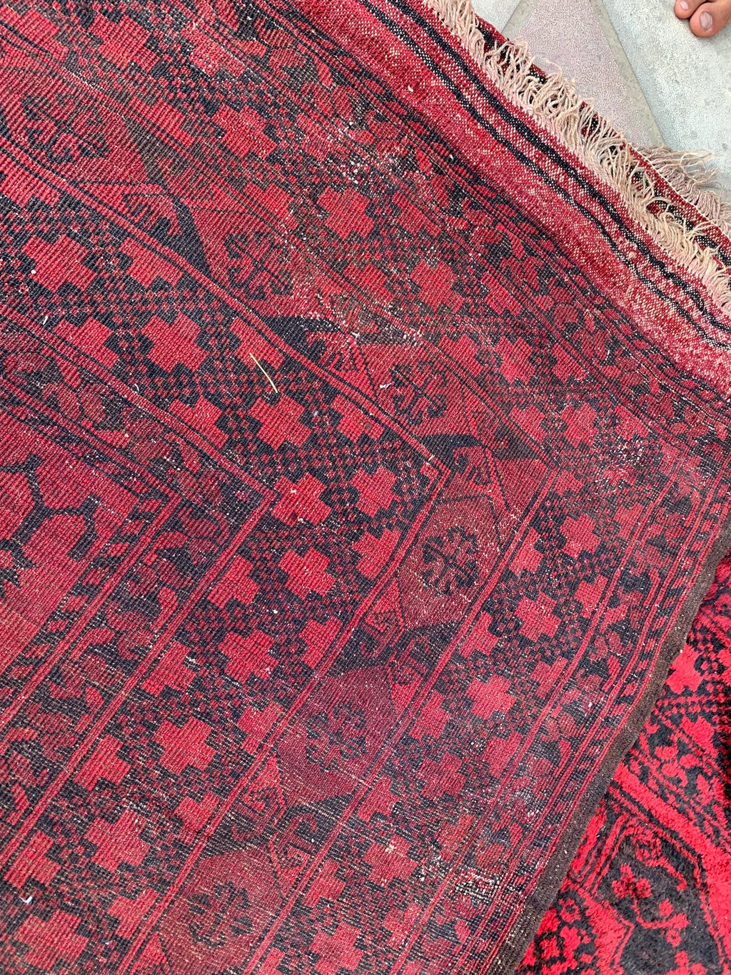 Antique 100-Year-Old Elephant Footprint Rug 16.7x11.7 Ft – Oversized H ...