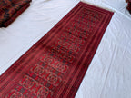 Vintage Waziri Runner Rug 10x2.9 – Hand-Knotted Tribal Hallway Rug, Boho Wool Carpet, Persian Style Narrow Runner Collectible rug, 304x82cm