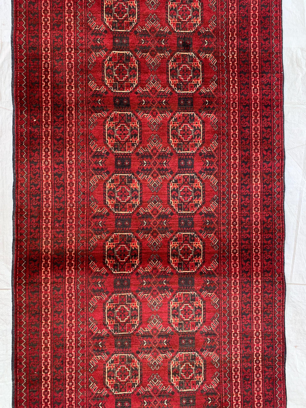 Vintage Waziri Runner Rug 10x2.9 – Hand-Knotted Tribal Hallway Rug, Boho Wool Carpet, Persian Style Narrow Runner Collectible rug, 304x82cm
