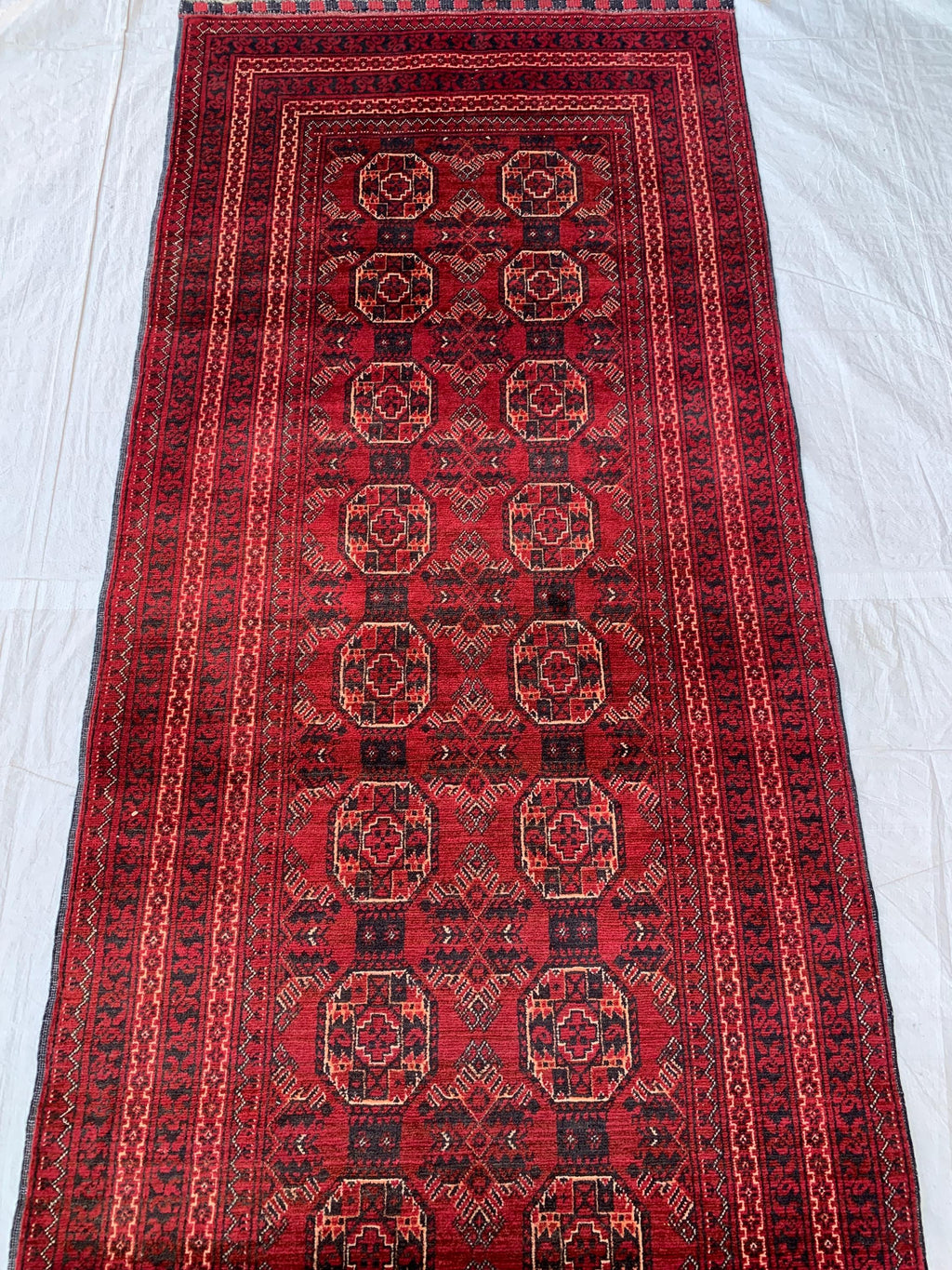 Vintage Waziri Runner Rug 10x2.9 – Hand-Knotted Tribal Hallway Rug, Boho Wool Carpet, Persian Style Narrow Runner Collectible rug, 304x82cm