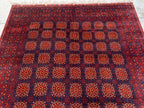Vintage Turkmen Patnus Gul Rug 9.10x6.6 | Authentic Handwoven Wool Carpet | Traditional Tribal Design | Classic Decorative Rug, Bedroom Rug