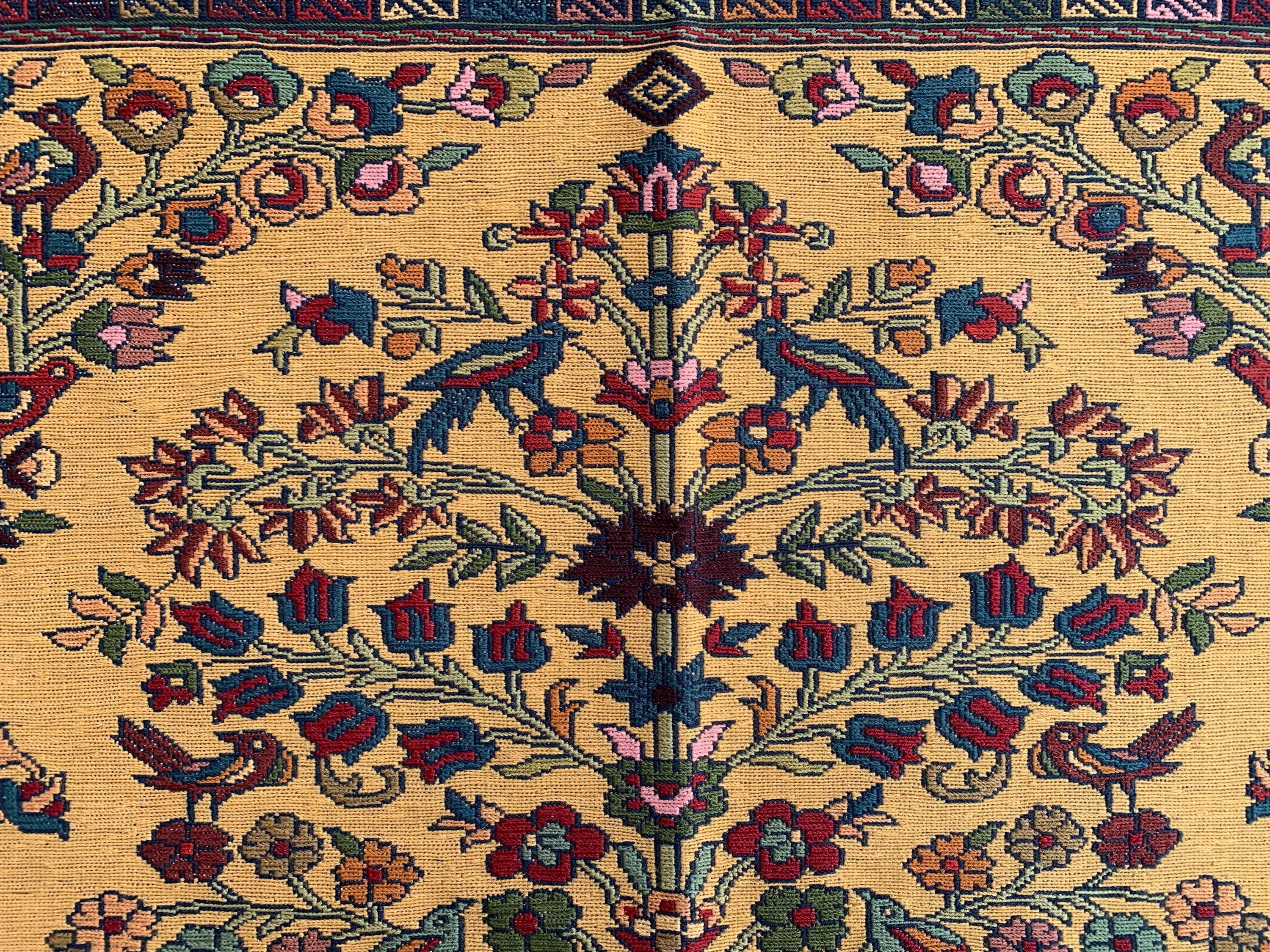Antique Handmade Colorful Kilim Rug 6.7x3.10ft –Wool Persian Runner, Turkmen Tribal Vintage Carpet, Boho Floor Mat, Functional Hallway Decor