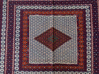 Antique Kilim Rug 6.2x3.11ft –Handmade Wool Tribal Carpet, Grey and Red Vintage Runner, Persian Boho Decor, Rustic Area Rug, Collectible Rug