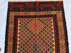 4x6ft, Vintage Kilim Rug | Burgundy Red Handmade Afghan Flatweave | Tribal Geometric Boho Area Carpet, Livingroom Rug, Farmhouse rug