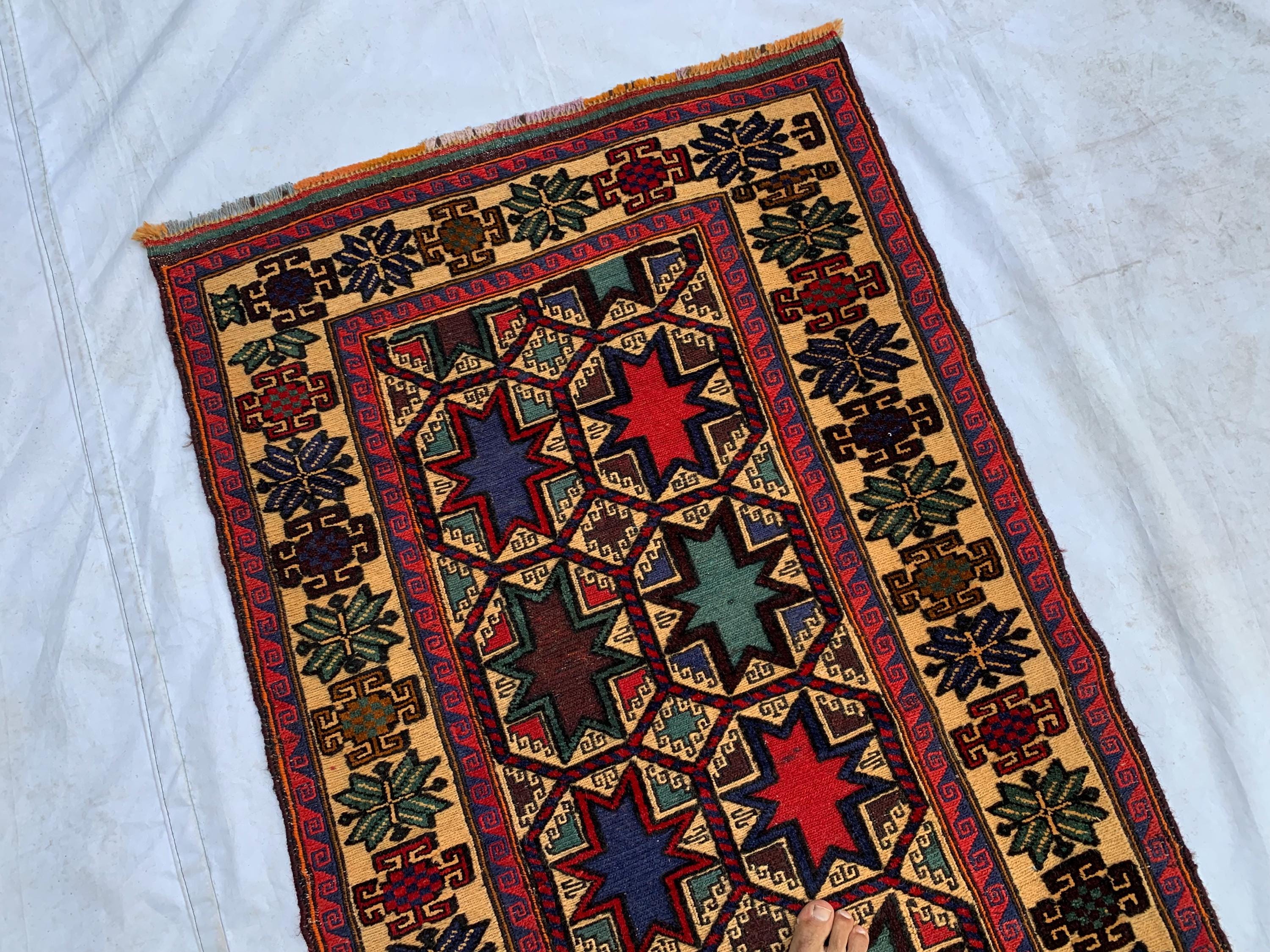 Vintage Kilim Rug 5x3 | Handwoven Tribal Runner | Geometric Boho Rug | Oriental Wool Carpet | Rustic Entryway Decor, Collectible Antique Rug