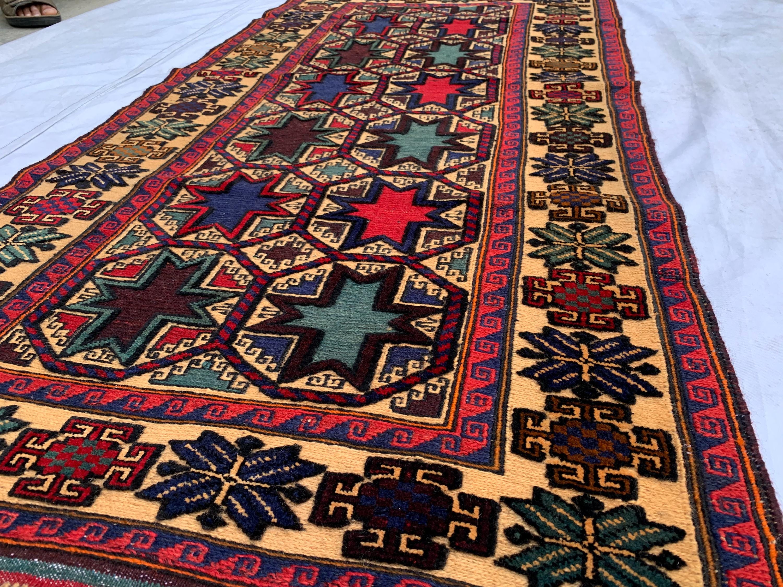 Vintage Kilim Rug 5x3 | Handwoven Tribal Runner | Geometric Boho Rug | Oriental Wool Carpet | Rustic Entryway Decor, Collectible Antique Rug