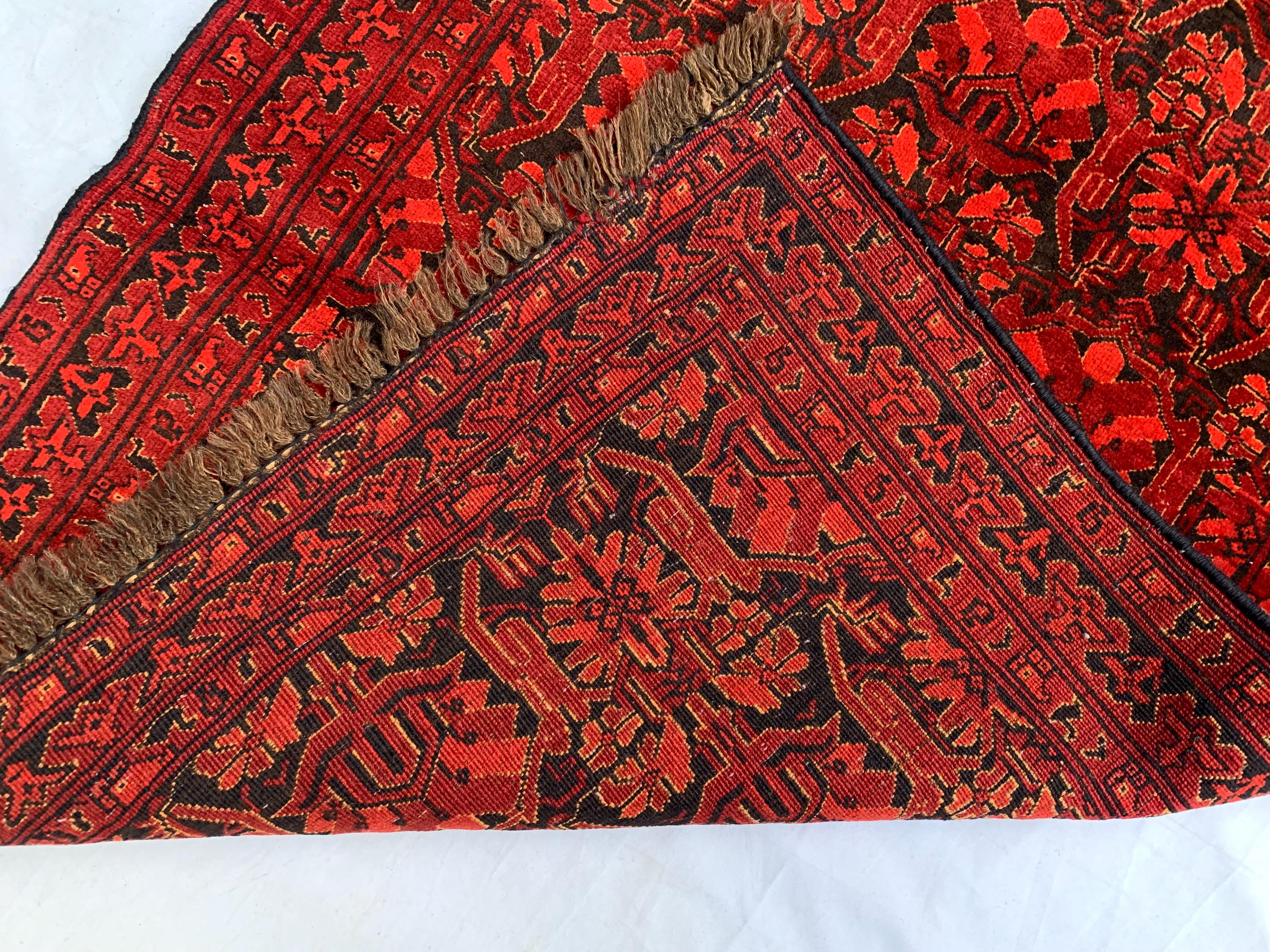 2'8x5'10 Vintage Turkmen Murchak Hallway Rug – Handwoven Tribal Runner, Boho Wool Rug, Oriental Narrow Rug, Rustic Entryway Decor 178x68 cm