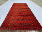 2'8x5'10 Vintage Turkmen Murchak Hallway Rug – Handwoven Tribal Runner, Boho Wool Rug, Oriental Narrow Rug, Rustic Entryway Decor 178x68 cm