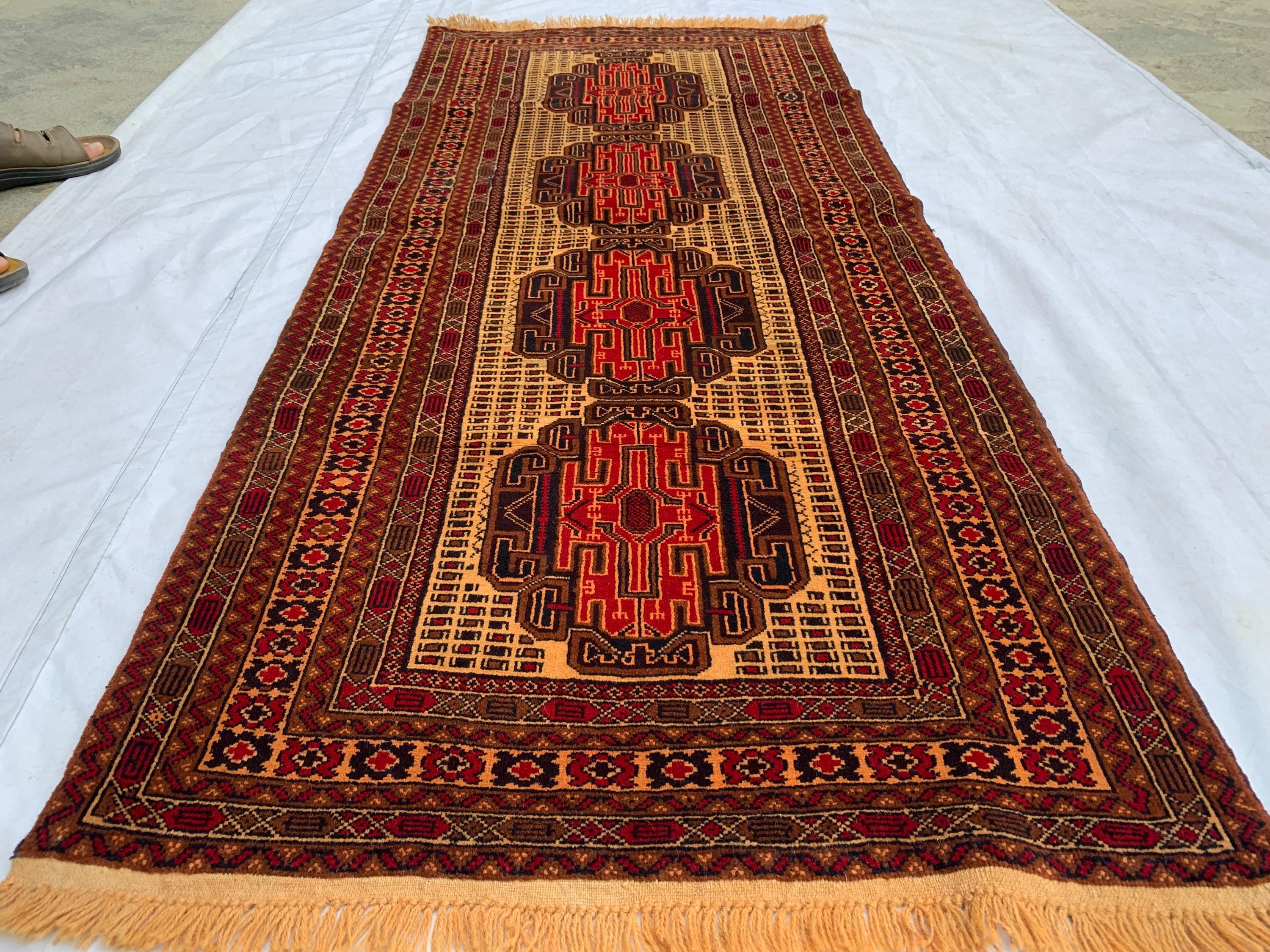 2'9x6'10ft, Vintage Kurki Hallway Runner Rug – Handwoven Tribal Wool Rug, Narrow Boho Runner, Rustic Entryway Carpet, Oriental Area Rug