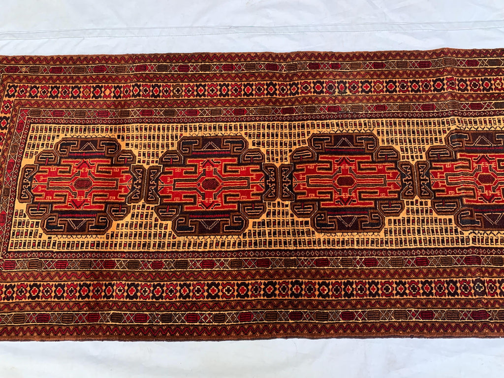 2'9x6'10ft, Vintage Kurki Hallway Runner Rug – Handwoven Tribal Wool Rug, Narrow Boho Runner, Rustic Entryway Carpet, Oriental Area Rug