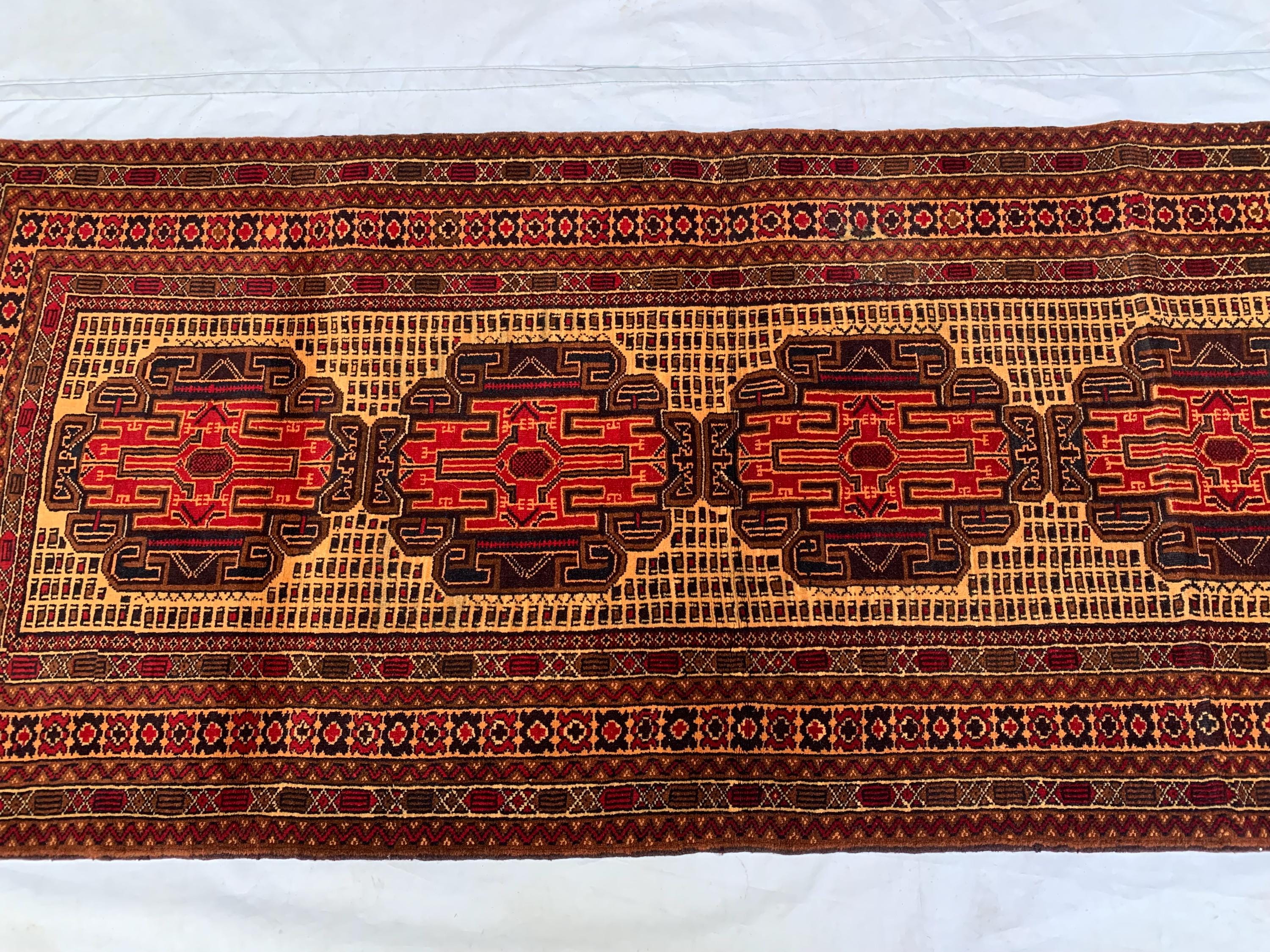 2'9x6'10ft, Vintage Kurki Hallway Runner Rug – Handwoven Tribal Wool Rug, Narrow Boho Runner, Rustic Entryway Carpet, Oriental Area Rug