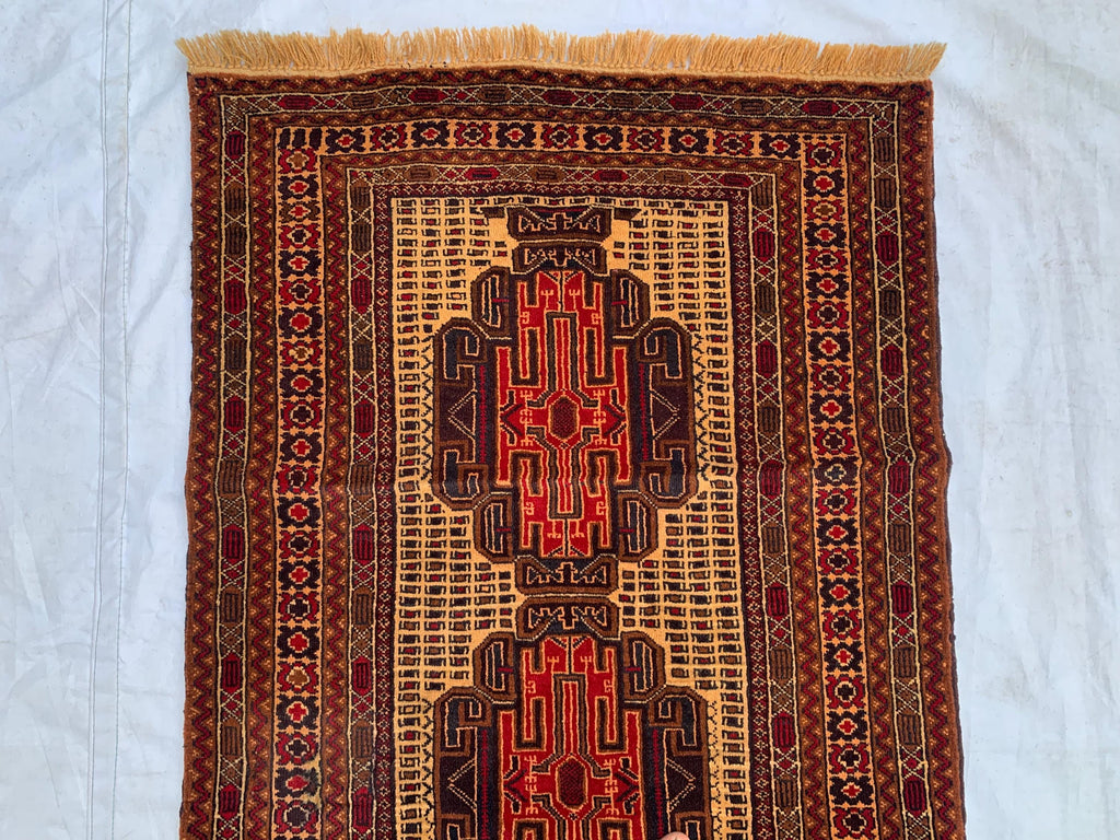 2'9x6'10ft, Vintage Kurki Hallway Runner Rug – Handwoven Tribal Wool Rug, Narrow Boho Runner, Rustic Entryway Carpet, Oriental Area Rug