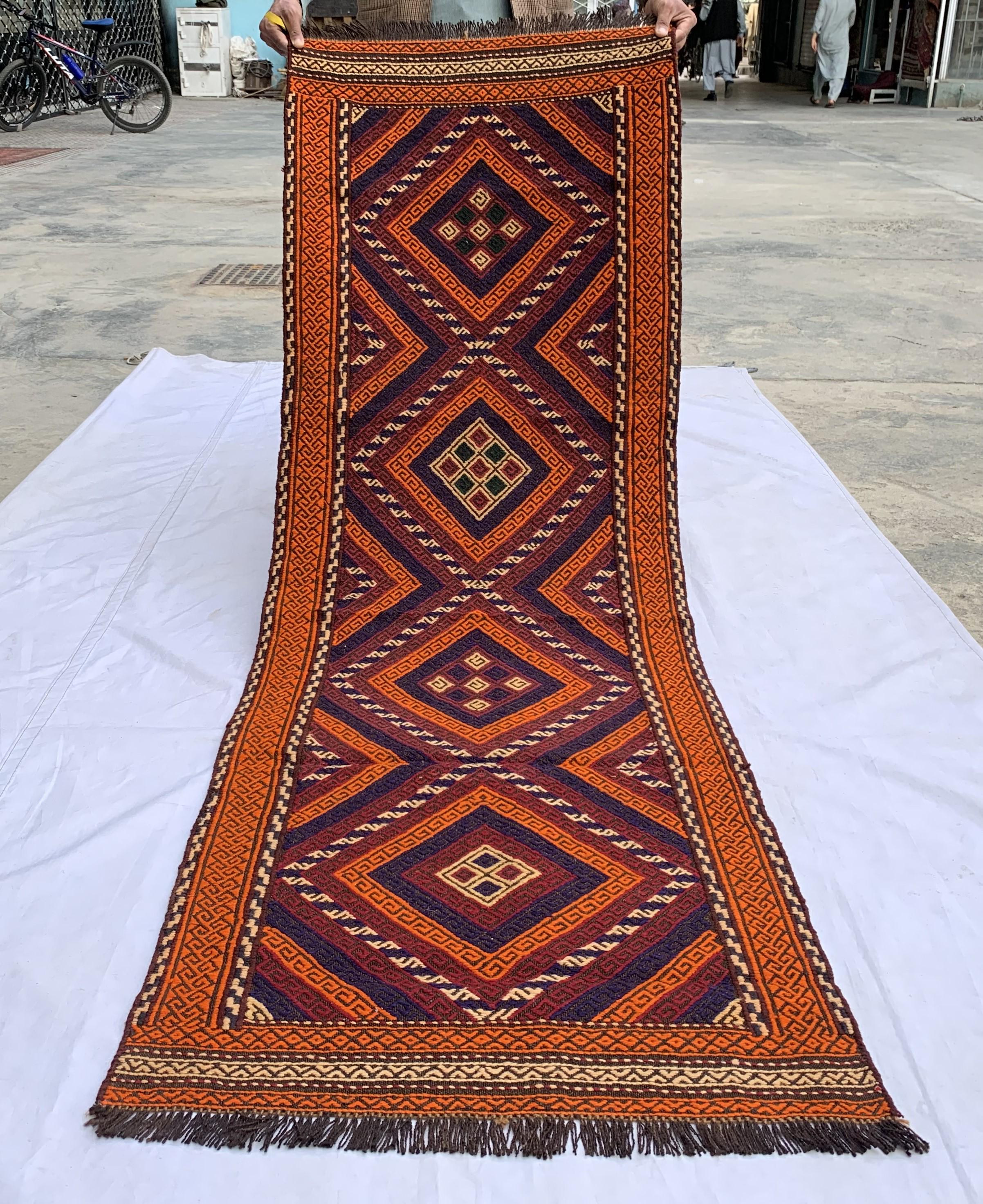 2'1x7'4ft, Vintage Kilim Runner Rug – Handwoven Wool Hallway Rug, Narrow Boho Runner, Rustic Turkish Carpet, Tribal Area Rug, Kitchen Rug