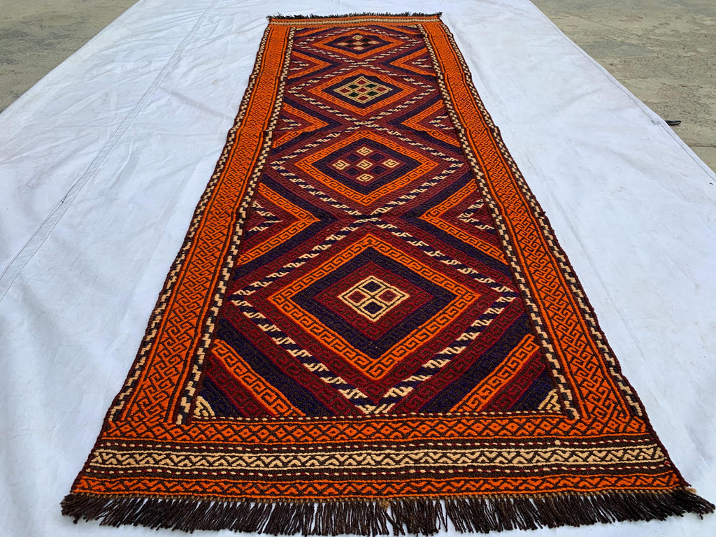 2'1x7'4ft, Vintage Kilim Runner Rug – Handwoven Wool Hallway Rug, Narrow Boho Runner, Rustic Turkish Carpet, Tribal Area Rug, Kitchen Rug