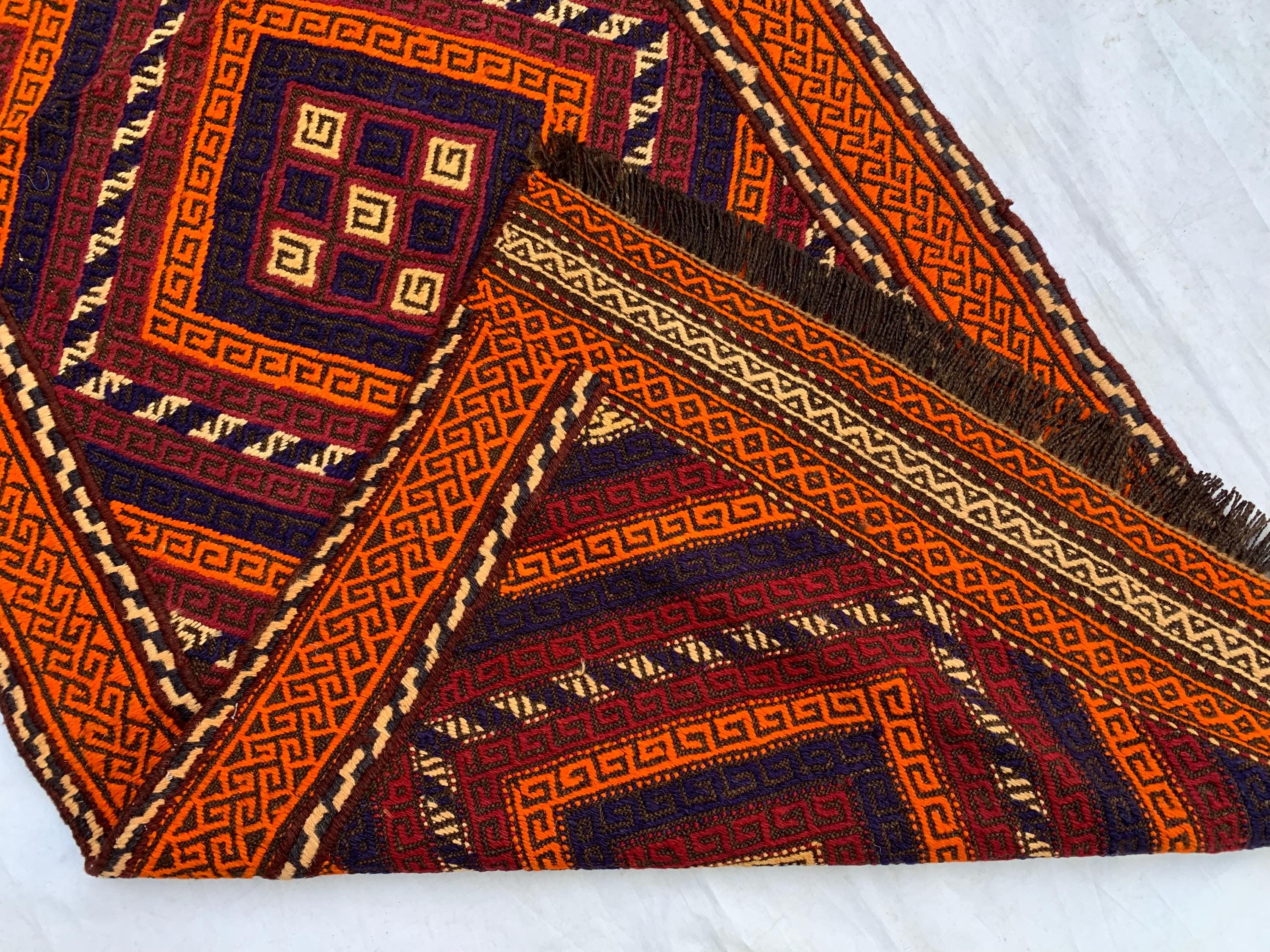 2'1x7'4ft, Vintage Kilim Runner Rug – Handwoven Wool Hallway Rug, Narrow Boho Runner, Rustic Turkish Carpet, Tribal Area Rug, Kitchen Rug