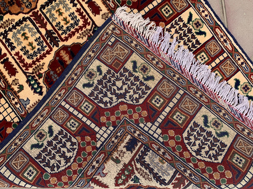 3x10 Afghan Turkmen Runner– Gandum Naksha High Pile Wool Rug –Handmade Hallway Carpet –Tribal Long Runner – Best Quality Afghan Rug 296x87cm