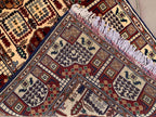 3x10 Afghan Turkmen Runner– Gandum Naksha High Pile Wool Rug –Handmade Hallway Carpet –Tribal Long Runner – Best Quality Afghan Rug 296x87cm