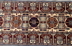 3x10 Afghan Turkmen Runner– Gandum Naksha High Pile Wool Rug –Handmade Hallway Carpet –Tribal Long Runner – Best Quality Afghan Rug 296x87cm