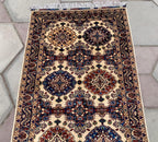 3x7ft, Afghan Runner– Turkmen Handmade Afghan Wool Hallway Rug – Tribal Oriental Carpet – Elegant Long Runner for Entryway or Hall 203x94cm