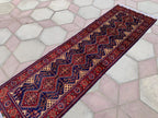 3x10ft, Afghan Turkmen Runner – Yousafi Naksha High Pile Wool Rug – Handmade Hallway Carpet – Tribal Long Runner – Best Quality Afghan Rug