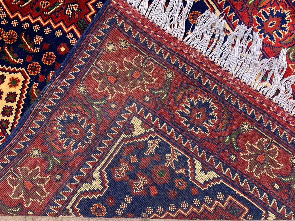 3x10ft, Afghan Turkmen Runner – Yousafi Naksha High Pile Wool Rug – Handmade Hallway Carpet – Tribal Long Runner – Best Quality Afghan Rug