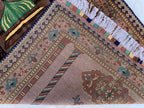 Handmade Turkmen Bukhara Beljik Prayer Rug 4.5x2.11 ft – Vintage Wool Islamic Mat, Red Tribal Design, Muslim Prayer Carpet, Hajj Gift