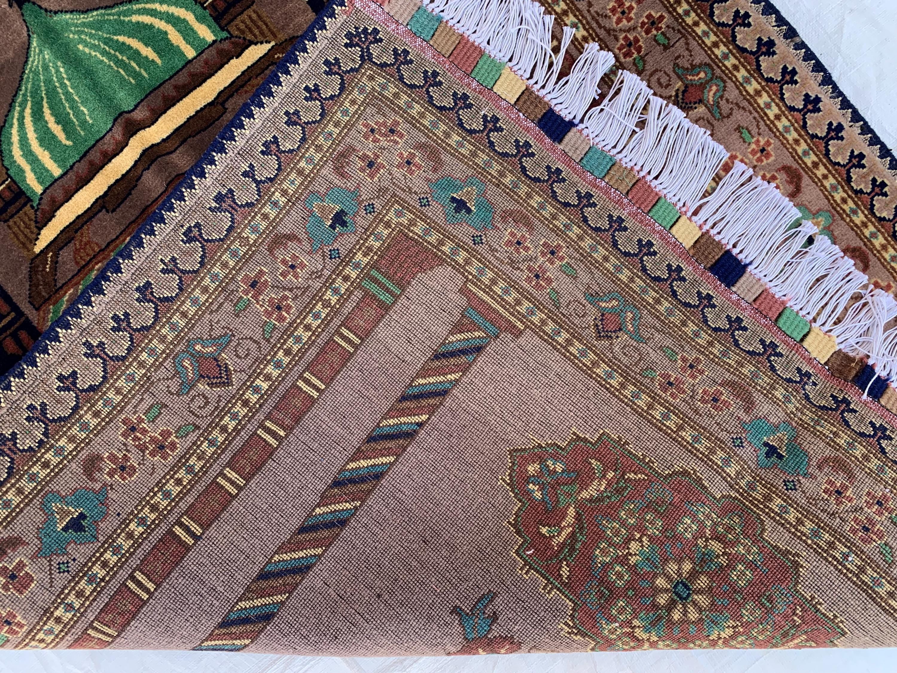 Handmade Turkmen Bukhara Beljik Prayer Rug 4.5x2.11 ft – Vintage Wool Islamic Mat, Red Tribal Design, Muslim Prayer Carpet, Hajj Gift
