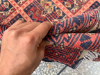 6x10Ft, Ala Bakhmal Vintage Rug–Handmade Afghan Tribal Wool Carpet |Antique Oriental Area Rug |Boho Living Room or Collector Decor 296x194cm