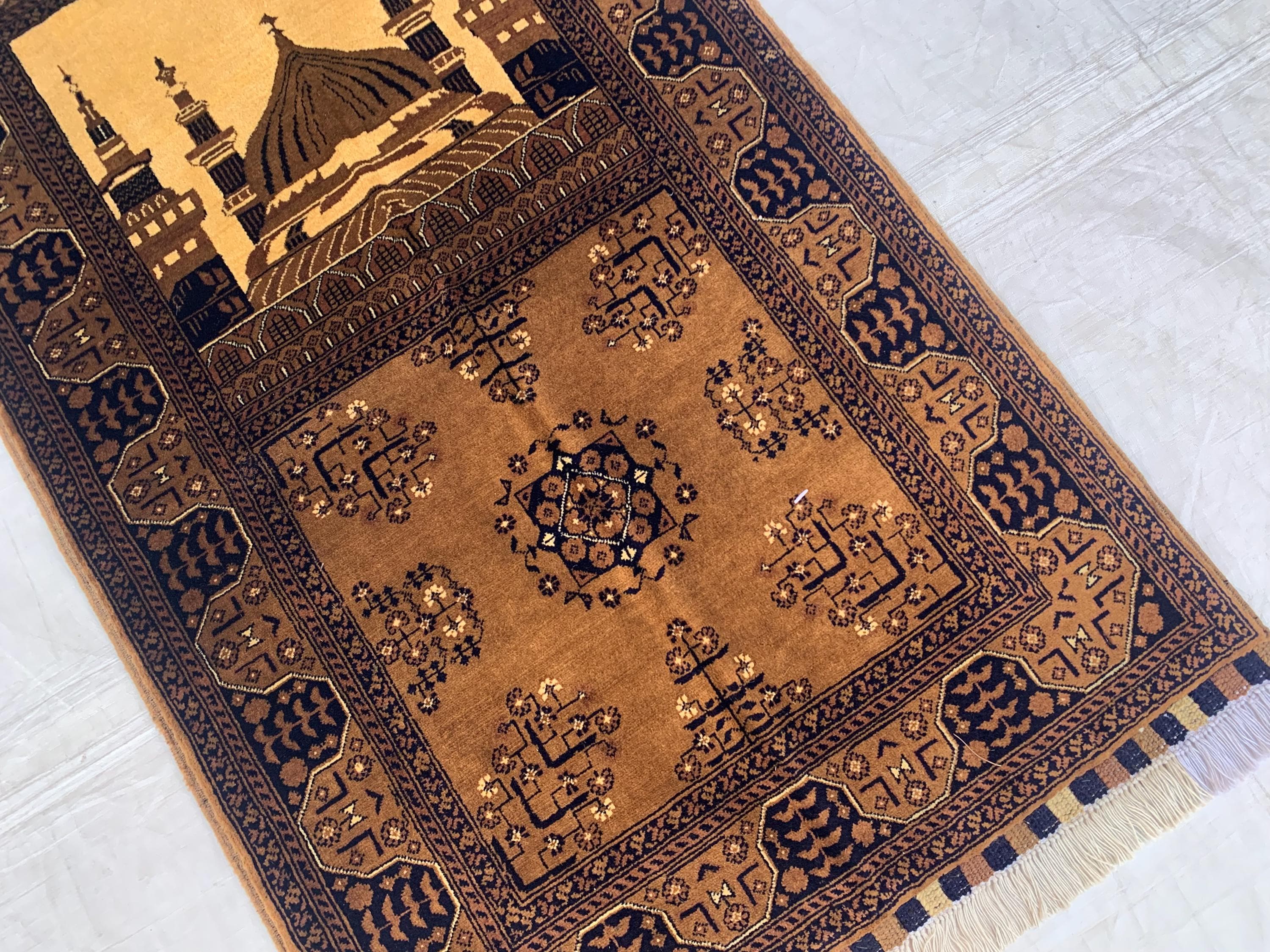 4.5x2.11 Handwoven Beljik Bukhara Prayer Rug – Turkmen Vintage Wool Islamic Mat, Red Tribal Design, Muslim Prayer Carpet, Muslim Gift
