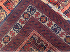 6x10Ft, Ala Bakhmal Vintage Rug–Handmade Afghan Tribal Wool Carpet |Antique Oriental Area Rug |Boho Living Room or Collector Decor 296x194cm