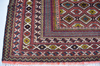 Vintage Area Rug, 7.0 x 4.6 Ft, Gorgeous Handmade Afghan Turkmen Bostan Goll 100% Wool Traditional Flat WeaveAfghan rug, Vintage afghan rug