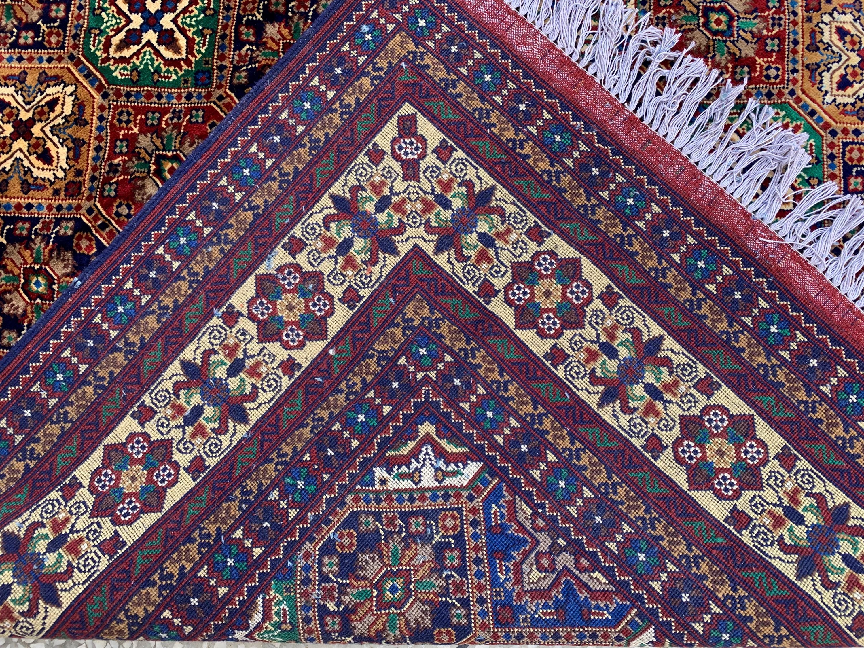 8x12Ft, Afghan Kashi Rug – Large Handmade Wool Tribal Carpet |Oriental Area Rug |Traditional Afghan Wool Rug for Living Room or Office Decor