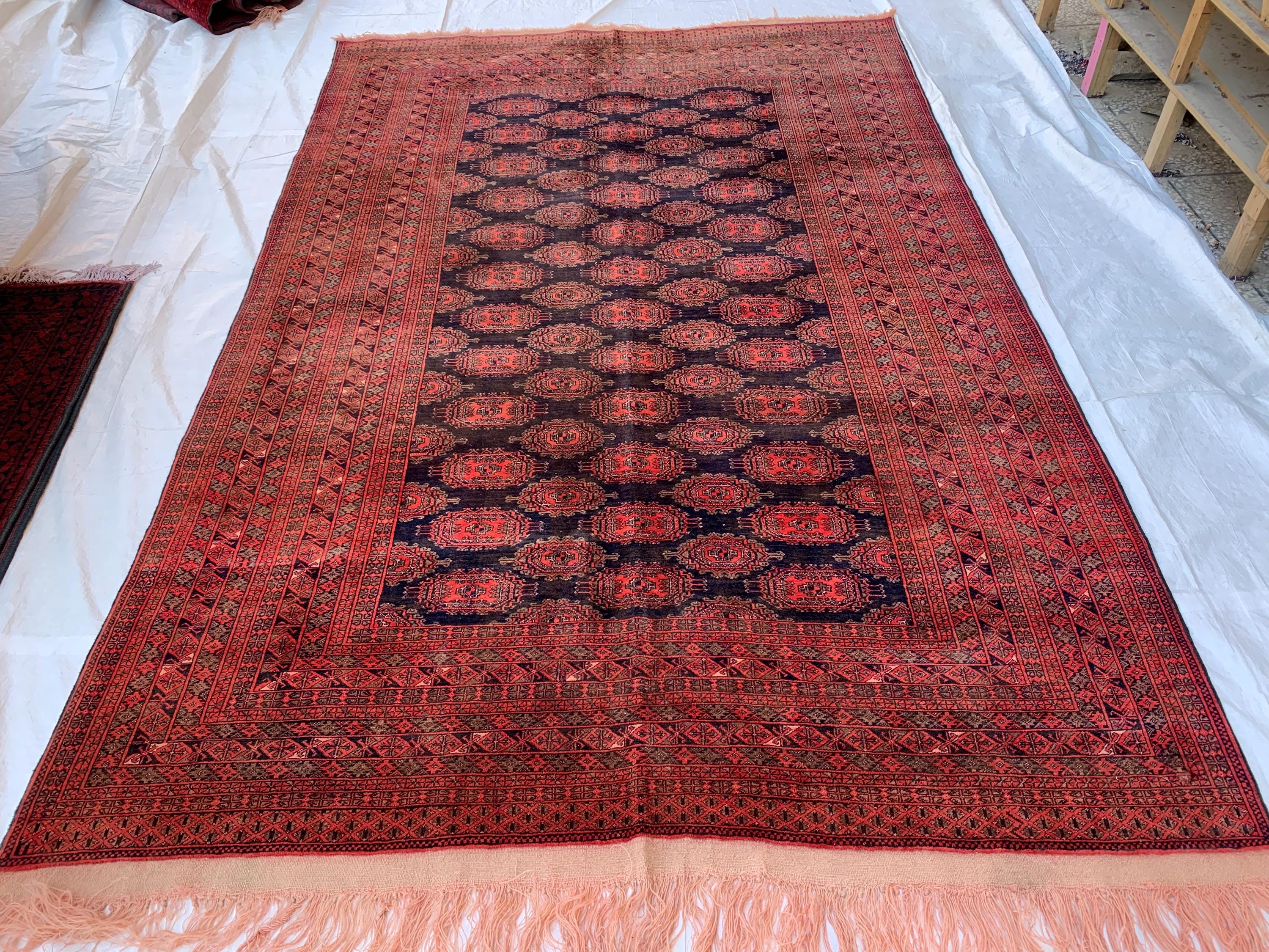 6x10 Vintage Sabika Naksha Rug –Handwoven Oriental Carpet, Tribal Geometric Wool Rug, Boho Decor, Large Area Rug, Collectible Rug 293x197cm